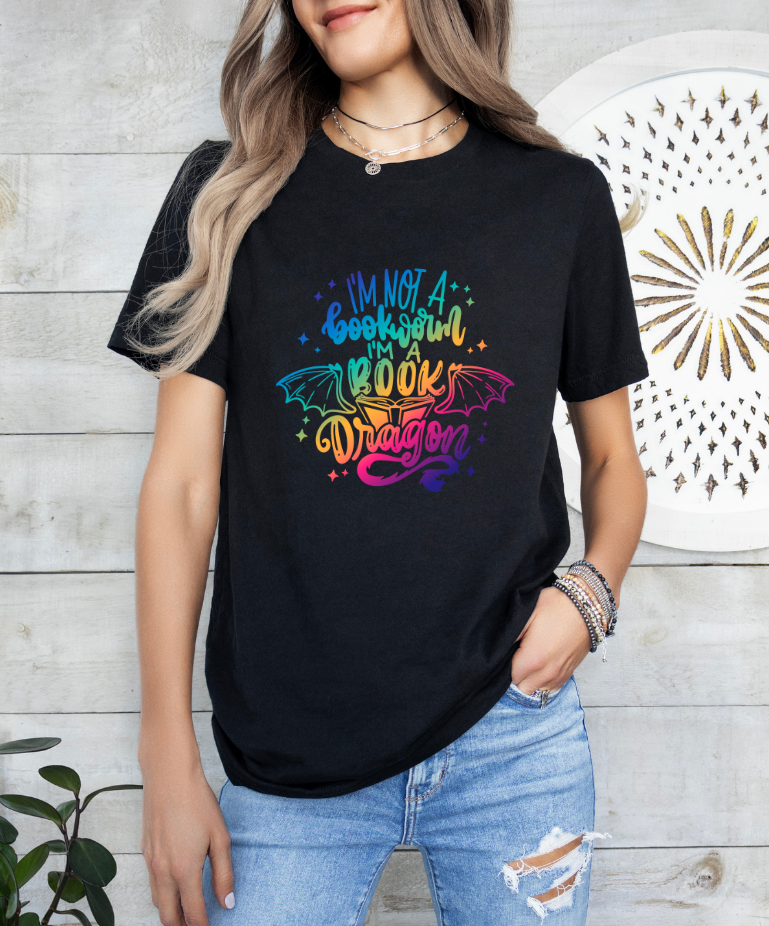 Book Dragon Colour T Shirt