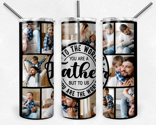 20oz Father Collage Tumbler